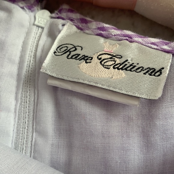 Rare Editions Purple Floral Seersucker Dress 5 EUC - Picture 8 of 11